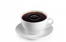 咖啡杯中的棕色咖啡特写高清