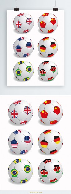 世界国旗世界杯各国国旗足球设计