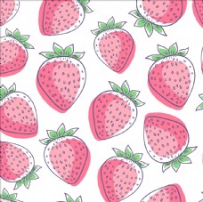 小清新手绘草莓